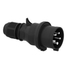Bals - Fiche noire avec presse-étoupe 400V 3P+N+T/6h 16A IP44 pour l'évènementiel.