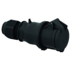 Bals - Prolongateur noir avec presse-étoupe 230V 2P+T 6h 32A IP44 pour l'évènementiel.