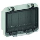 Bals - Fenêtre 6 modules avec cache modules en polycarbonate gris IP44