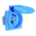 Bals - Socle de prise domestique tableau droit 250V 2P+T 10/16A IP54 bleu