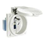 Bals - Socle de prise domestique tableau droit gris 250V 2P+T 10/16A IP54