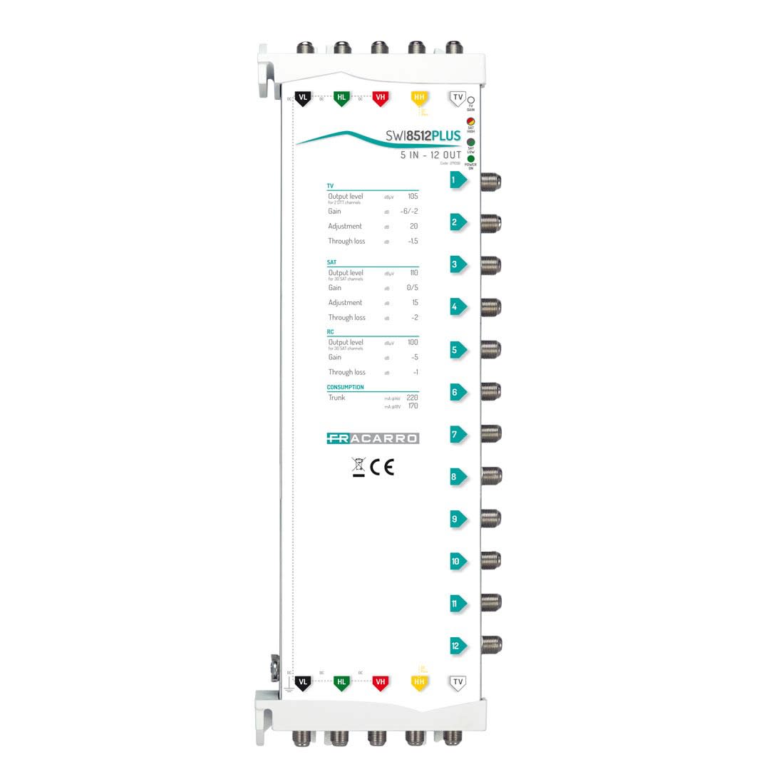 Fracarro Portenseigne - Multiswitch XS5+ 5e 12s