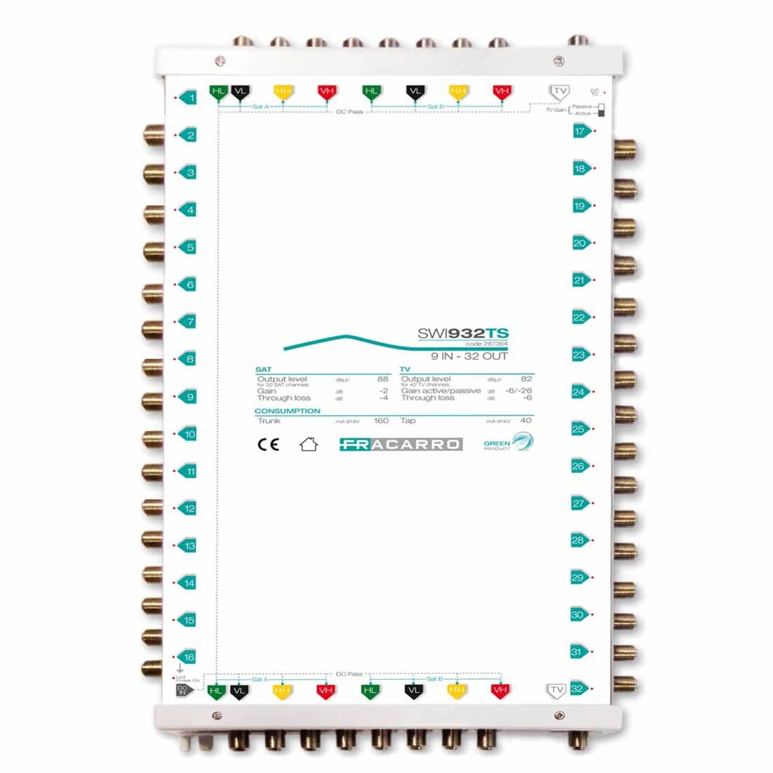 Fracarro Portenseigne - Msw cascadable 9E/32S Actif ou Passif
