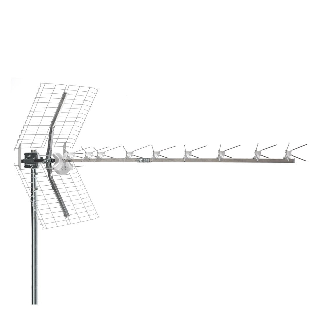 Fracarro Portenseigne - Antenne UHF LAMBDA LTE canaux 21 à 48, 9 éléments avec connecteur F