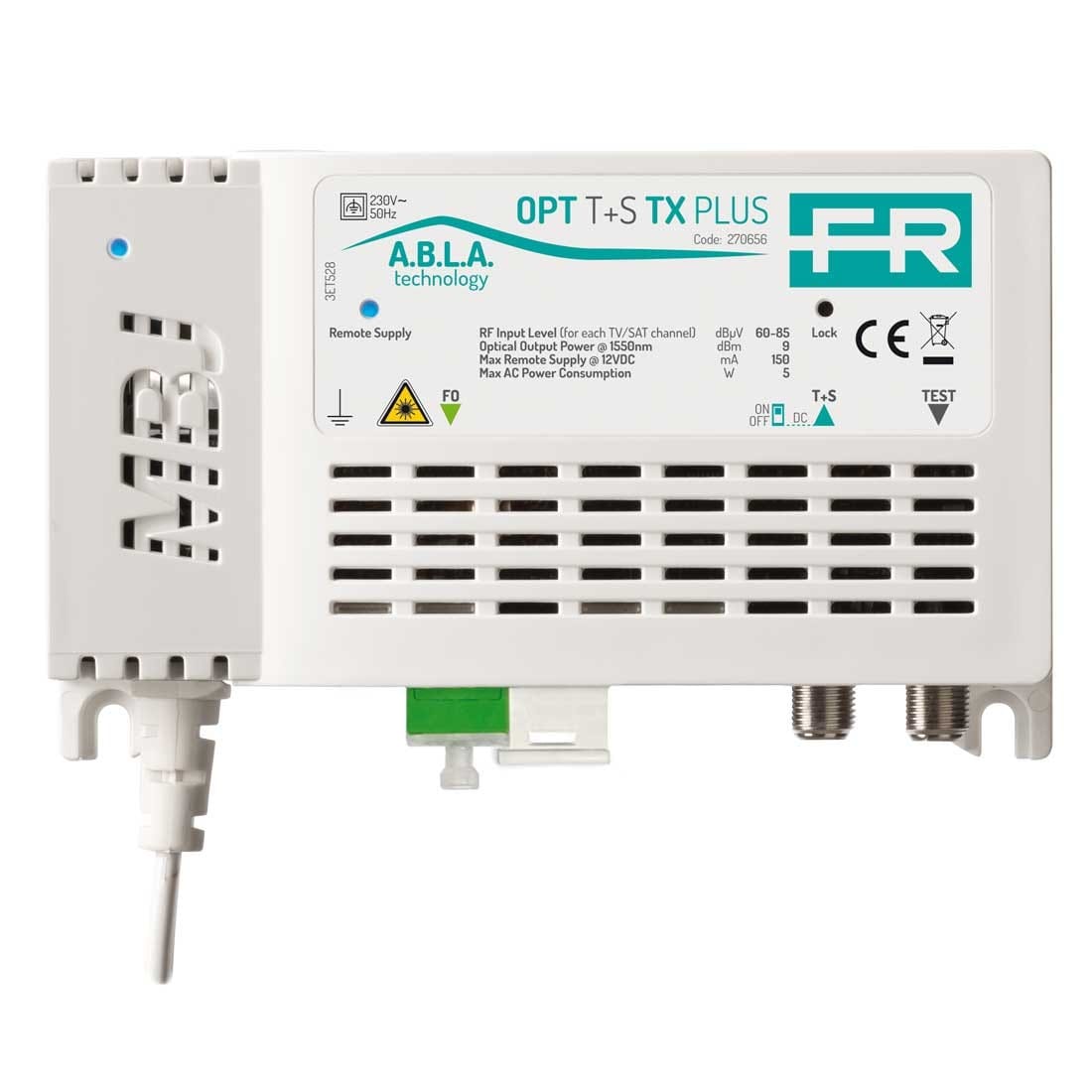 Fracarro Portenseigne - Emetteur optique 1550, TNT+SAT, 9dBm, SC/APC