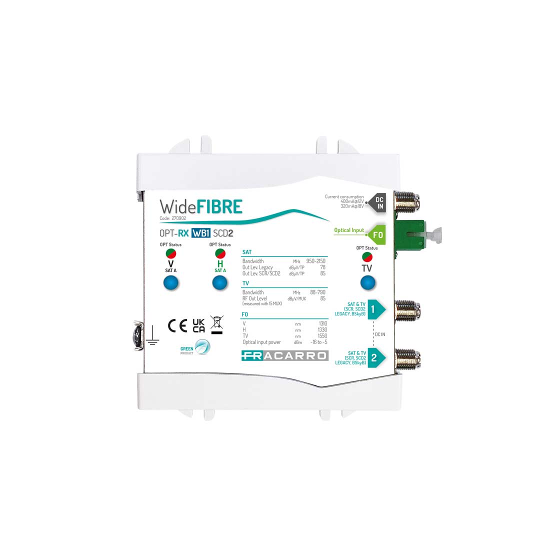 Fracarro Portenseigne - Récepteur Optique Wideband SCD2/DSCR
