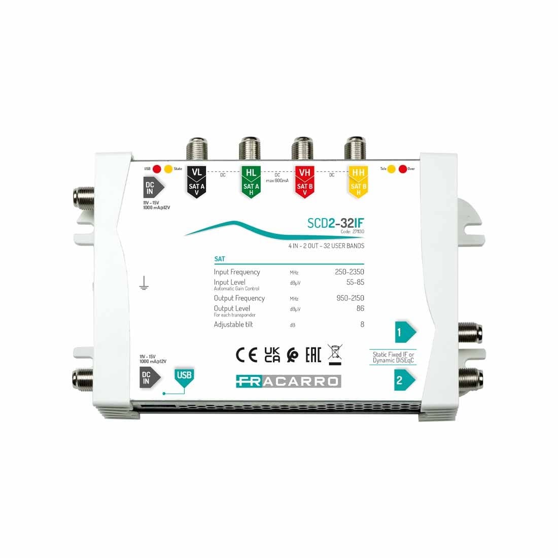 Fracarro Portenseigne - Station de conversion FI-FI DVB-S2