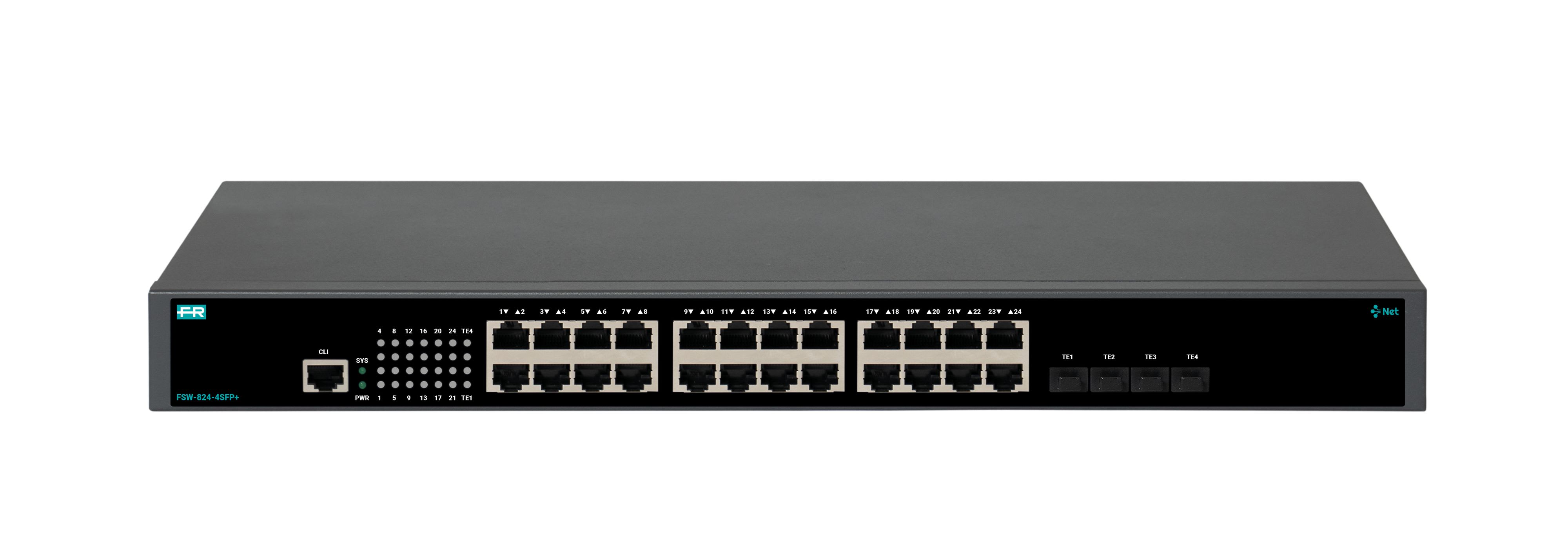 Fracarro Portenseigne - Switch 24 ports GE, 4 ports SFP+, niveau 2+, IGMP snooping (pour IPTV)