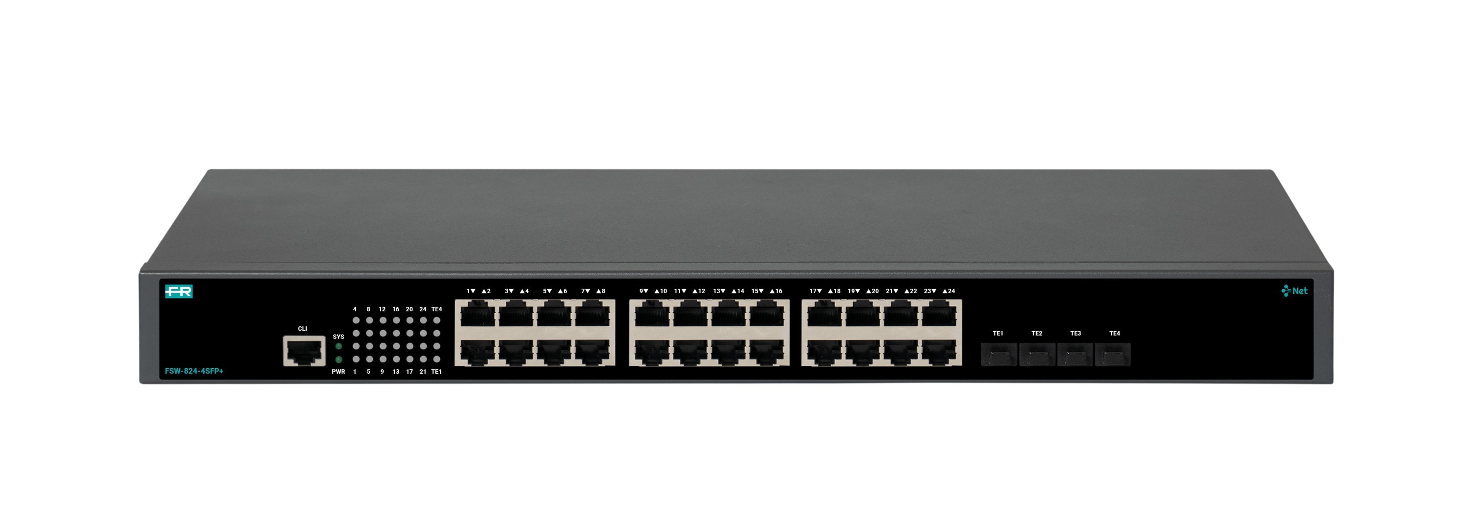 Fracarro Portenseigne - Switch 24 ports GE, 4 ports SFP+, niveau 2+, IGMP snooping (pour IPTV)