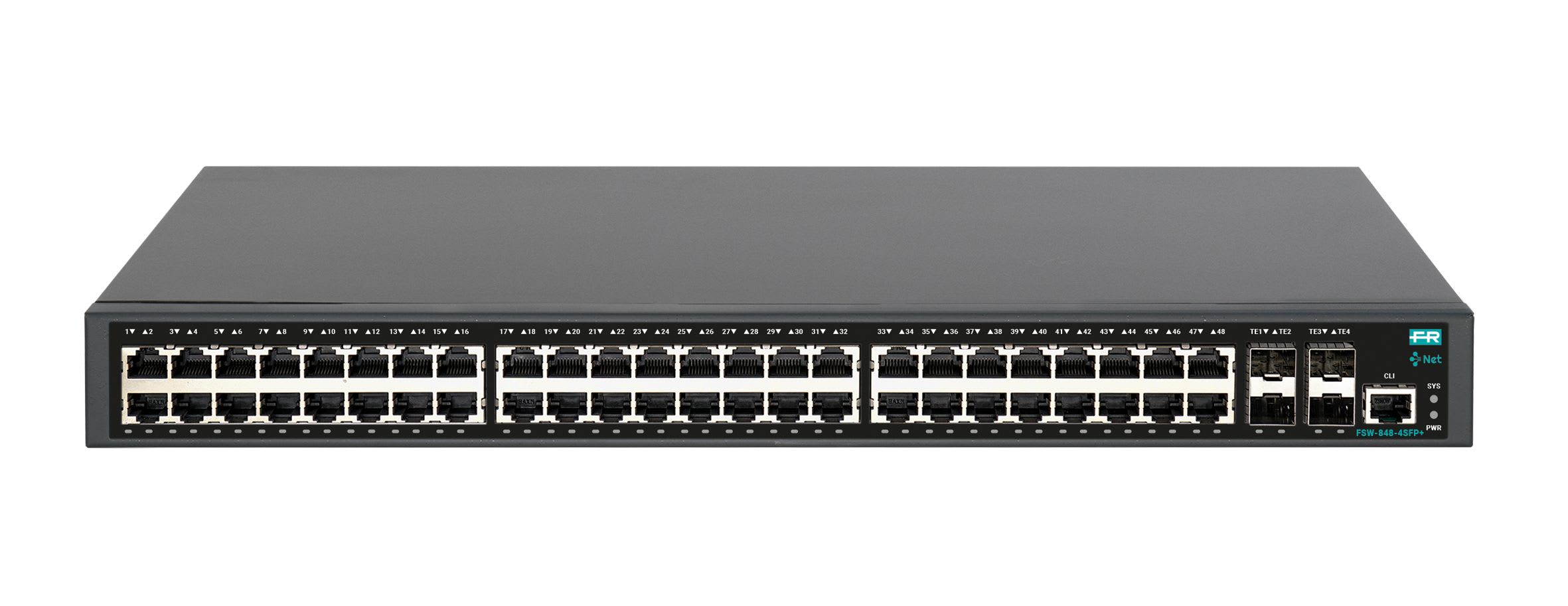 Fracarro Portenseigne - Switch 48 ports GE, 4 ports SFP+, niveau 2+, IGMP snooping (pour IPTV)