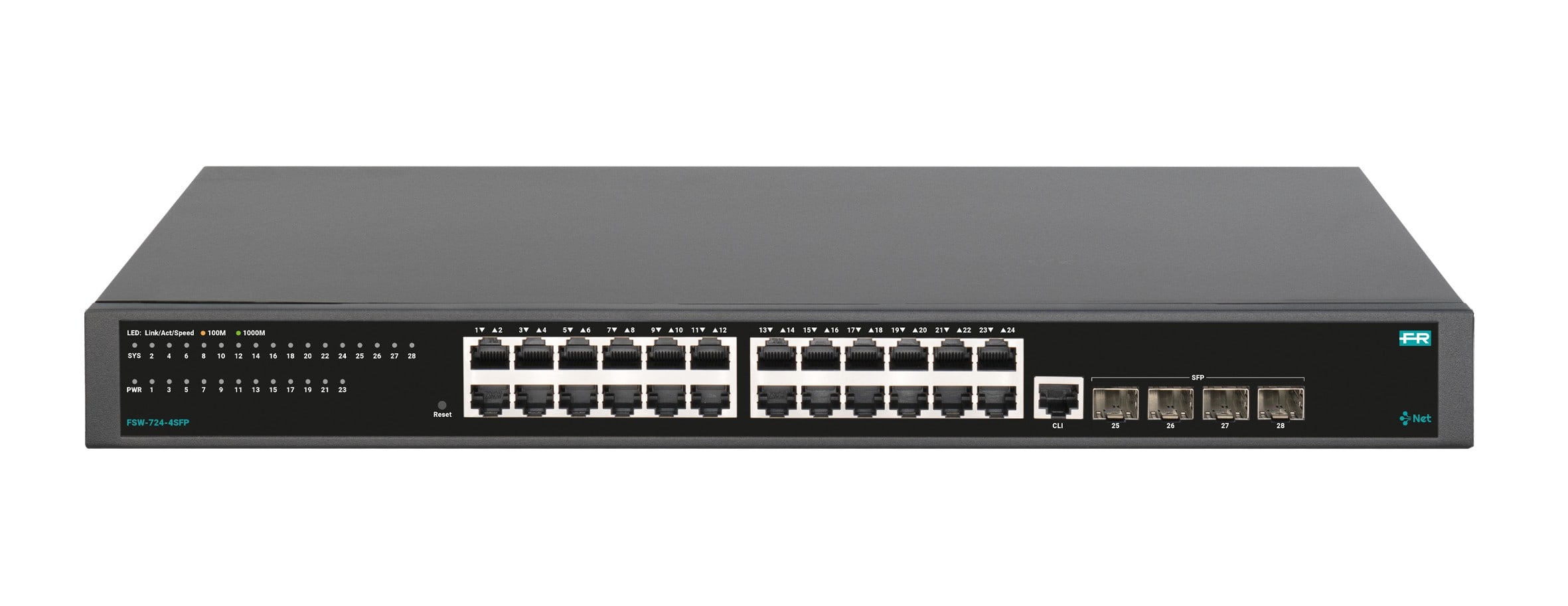 Fracarro Portenseigne - Switch 24 ports GE, 4 ports SFP, niveau 2, IGMP snooping (pour IPTV)