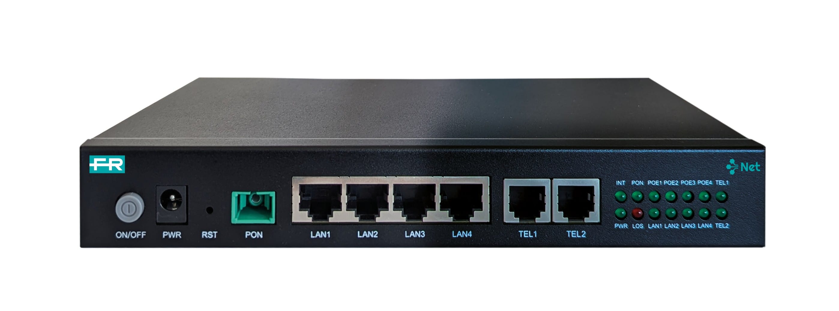 Fracarro Portenseigne - ONT Gpon 4 ports GE POE/POE+, 2 ports FXS, Max 30W par port, 10/100/1000M Auto