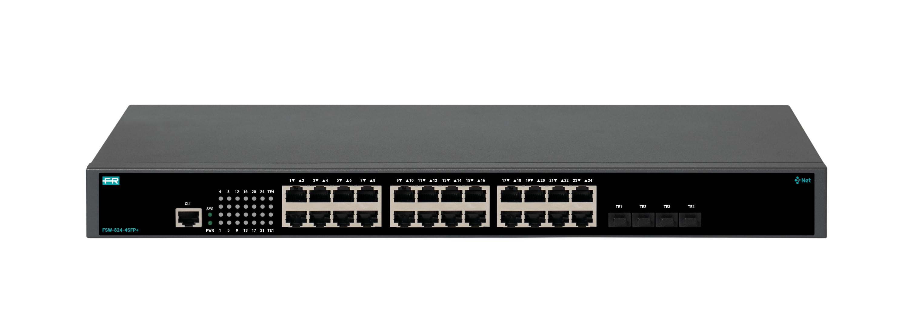 Fracarro Portenseigne - Switch 24 ports GE, 4 ports SFP+, niveau 2+, IGMP snooping (pour IPTV)