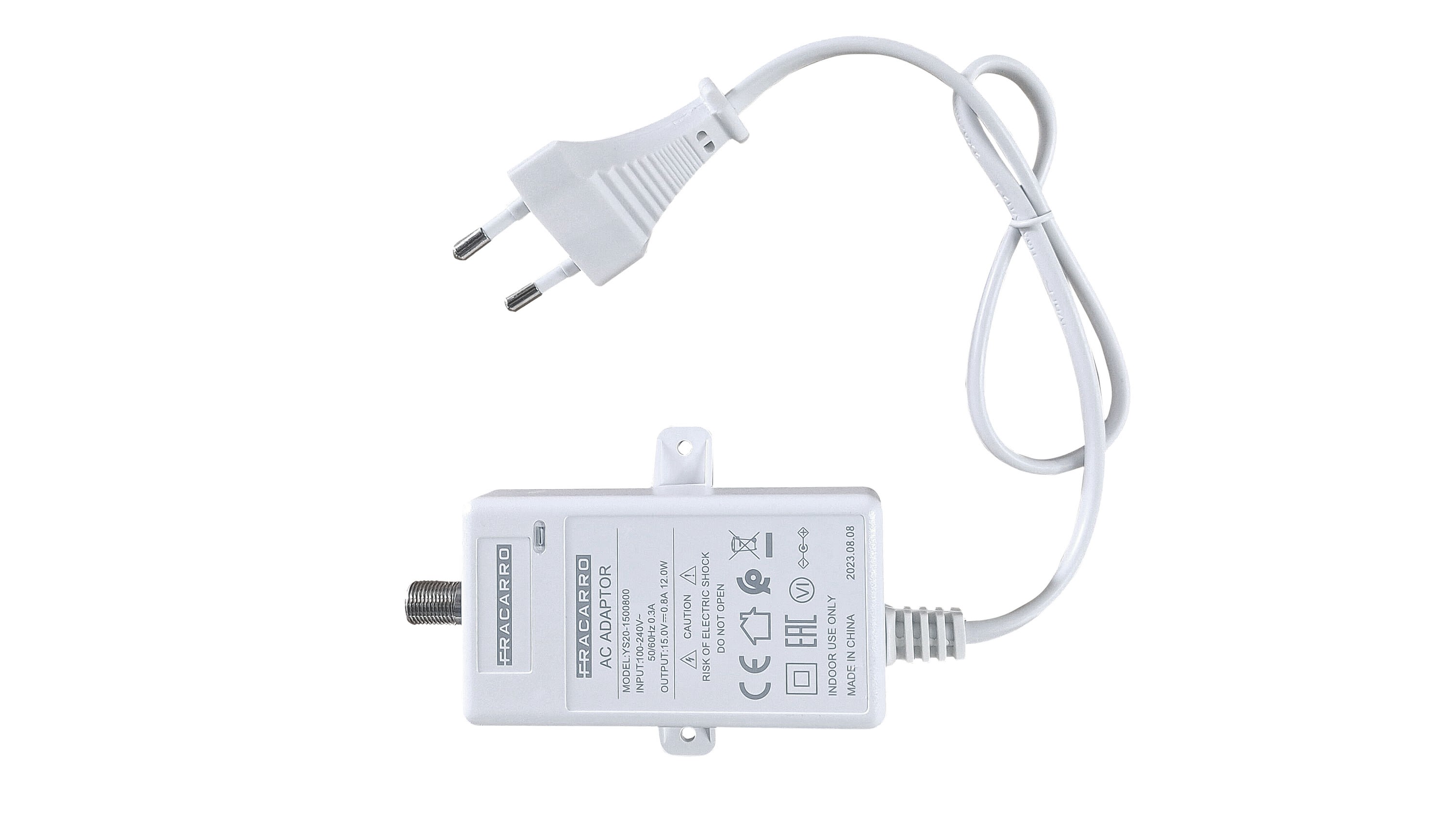 Fracarro Portenseigne - Alimentation 15V 0,8A sur connecteur F