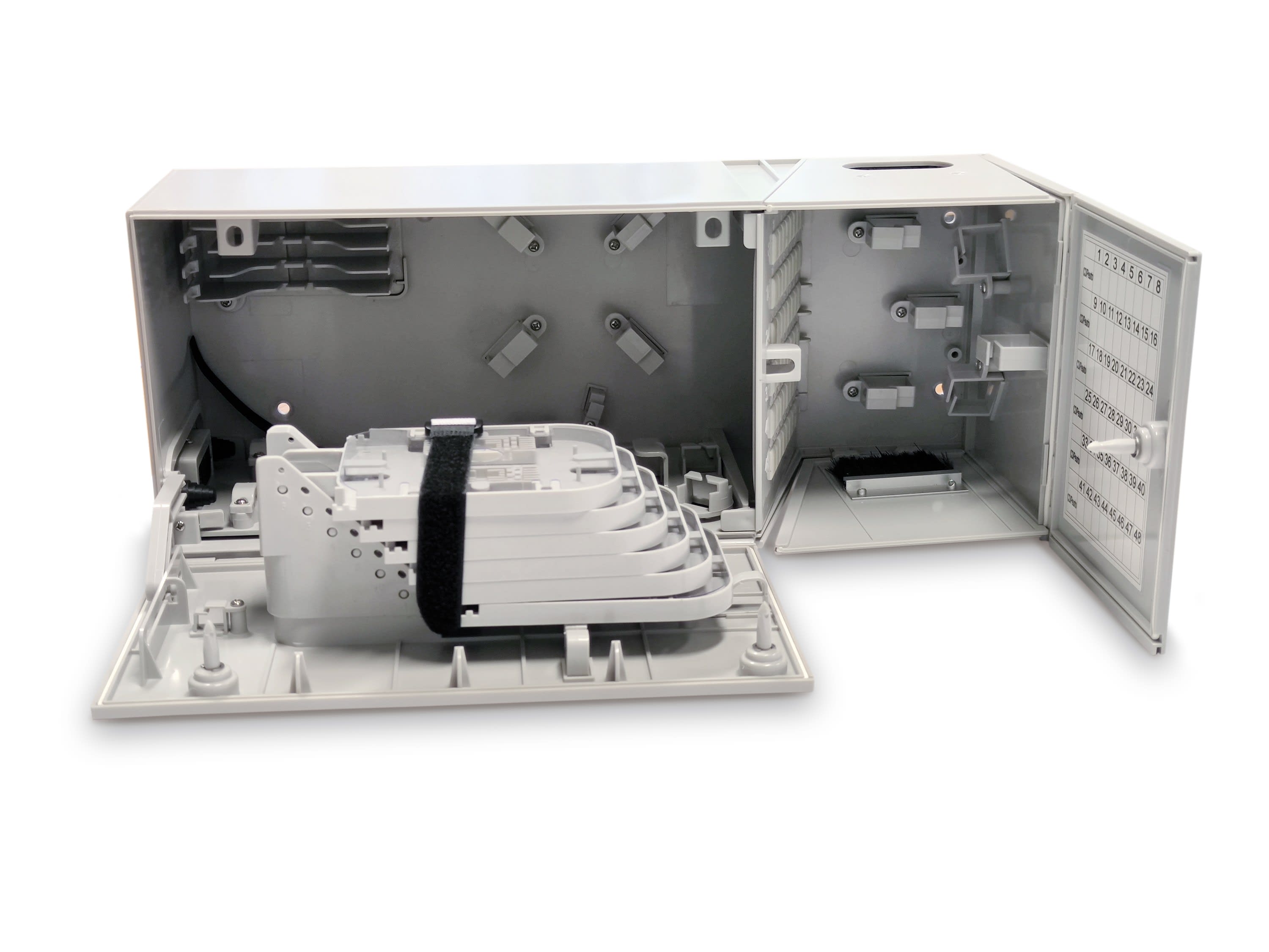 Fracarro Portenseigne - Coffret de Mutualisation d'immeuble en plastique (IP54) pour FTTH 8 utilisateurs