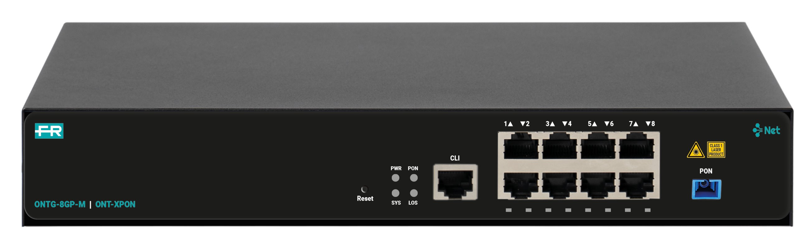 Fracarro Portenseigne - ONT Gpon 8 ports GE POE/POE+, Max 30W par port, 10/100/1000M Auto