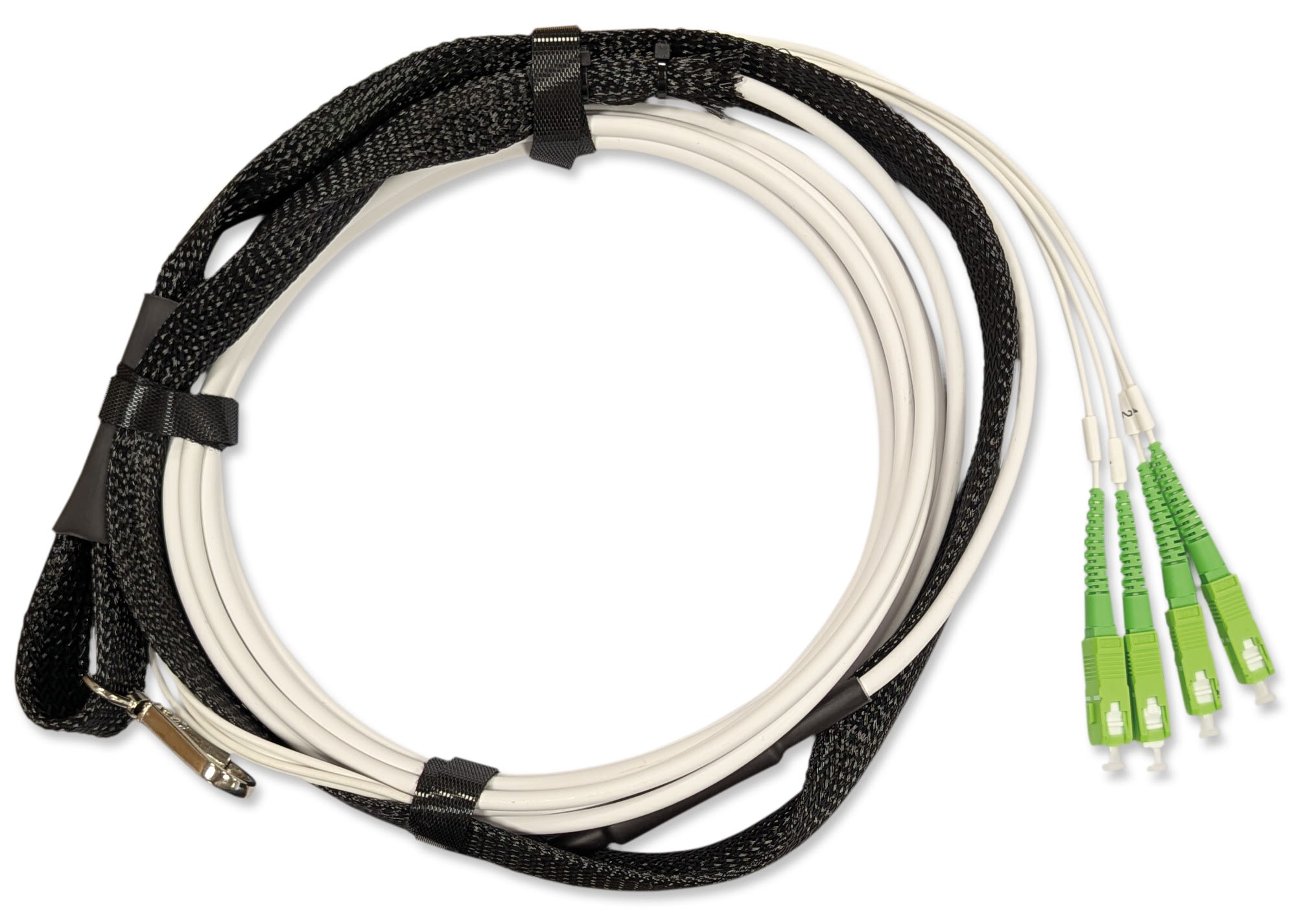 Fracarro Portenseigne - Jarretière 30 mètres 4FO SC-APC/SC-APC avec crochet de traction