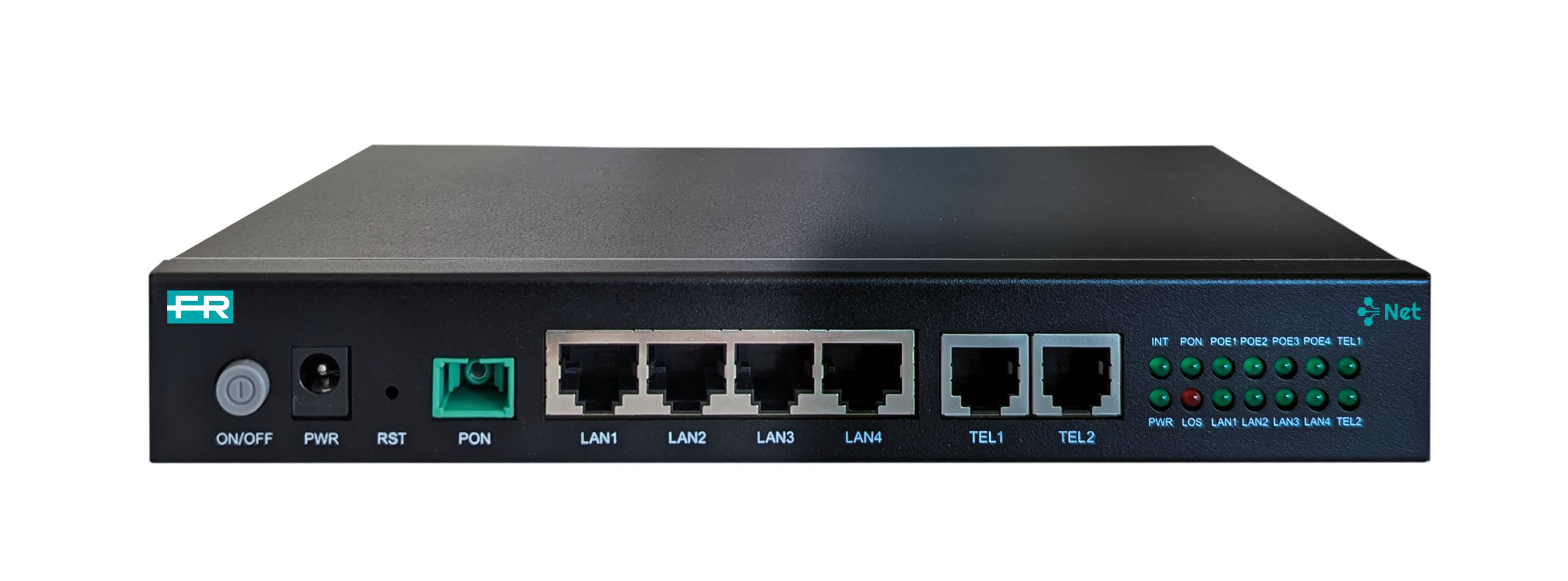 Fracarro Portenseigne - ONT Gpon 4 ports GE POE/POE+, 2 ports FXS, Max 30W par port, 10/100/1000M Auto