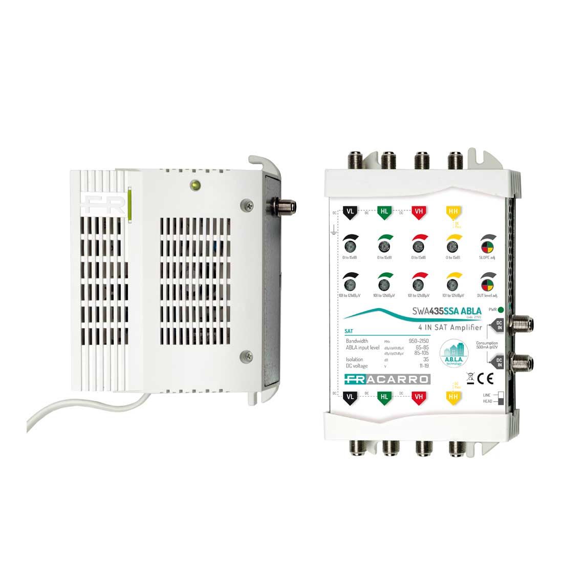 Fracarro Portenseigne - Amplificateur de tête 4 voies ABLA 36dB