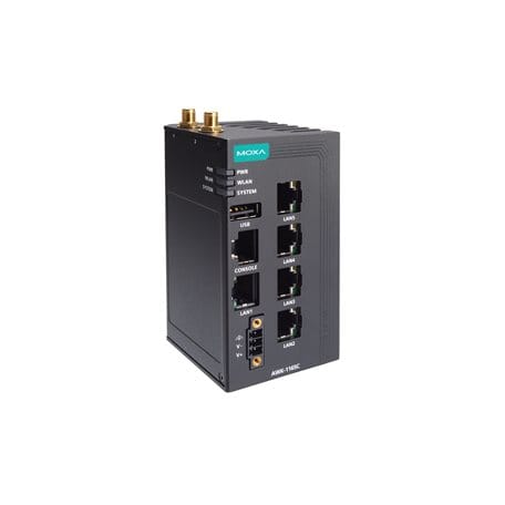ADM 21 - Wi-Fi 6 (802.11ax) wireless client with 5ports, IP30, UN band, -40 to 75°C