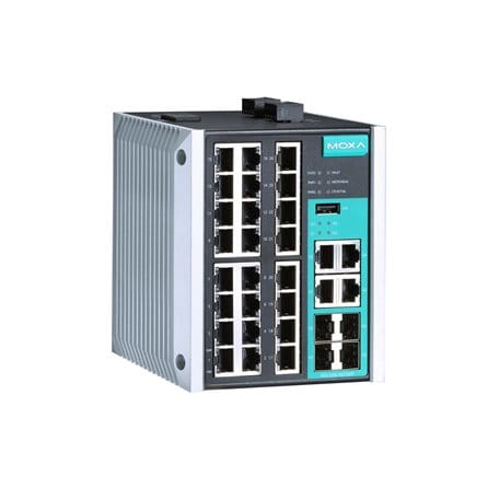 ADM 21 - Managed switch 24 10/100T(X) , 4 100/1000T(X) or 100/1000SFP , -10 ~ 60°C