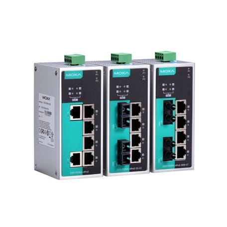 ADM 21 - Unmanaged PoE switch 1 10/100T(X) , 4 PoE 10/100T(X) , 1 MM SC , -40 ~ 75°C