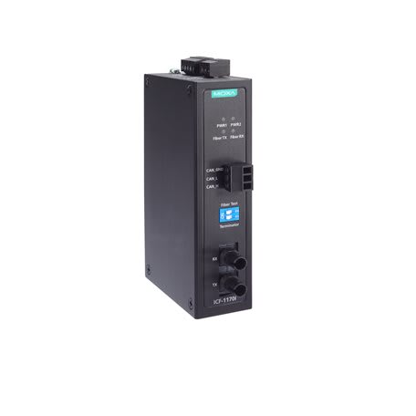 ADM 21 - Industrial CAN-to-fiber converter for distance extension, ST single-mode, -40 to