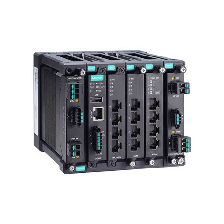 ADM 21 - Layer 2 modular switch 4 10GbE SFP+, 2 slots, 2 slots for power, -40 to 75°C