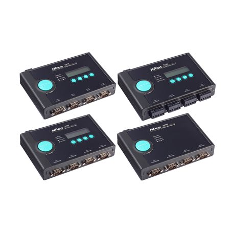 ADM 21 - 4 device server, 10/100M , RS-232, DB9 male, 12-48 VDC, W/Adapter