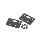 ADM 21 - Wall-mounting kit, 2 plates, 6 screws, 40 x 58 x 2 mm