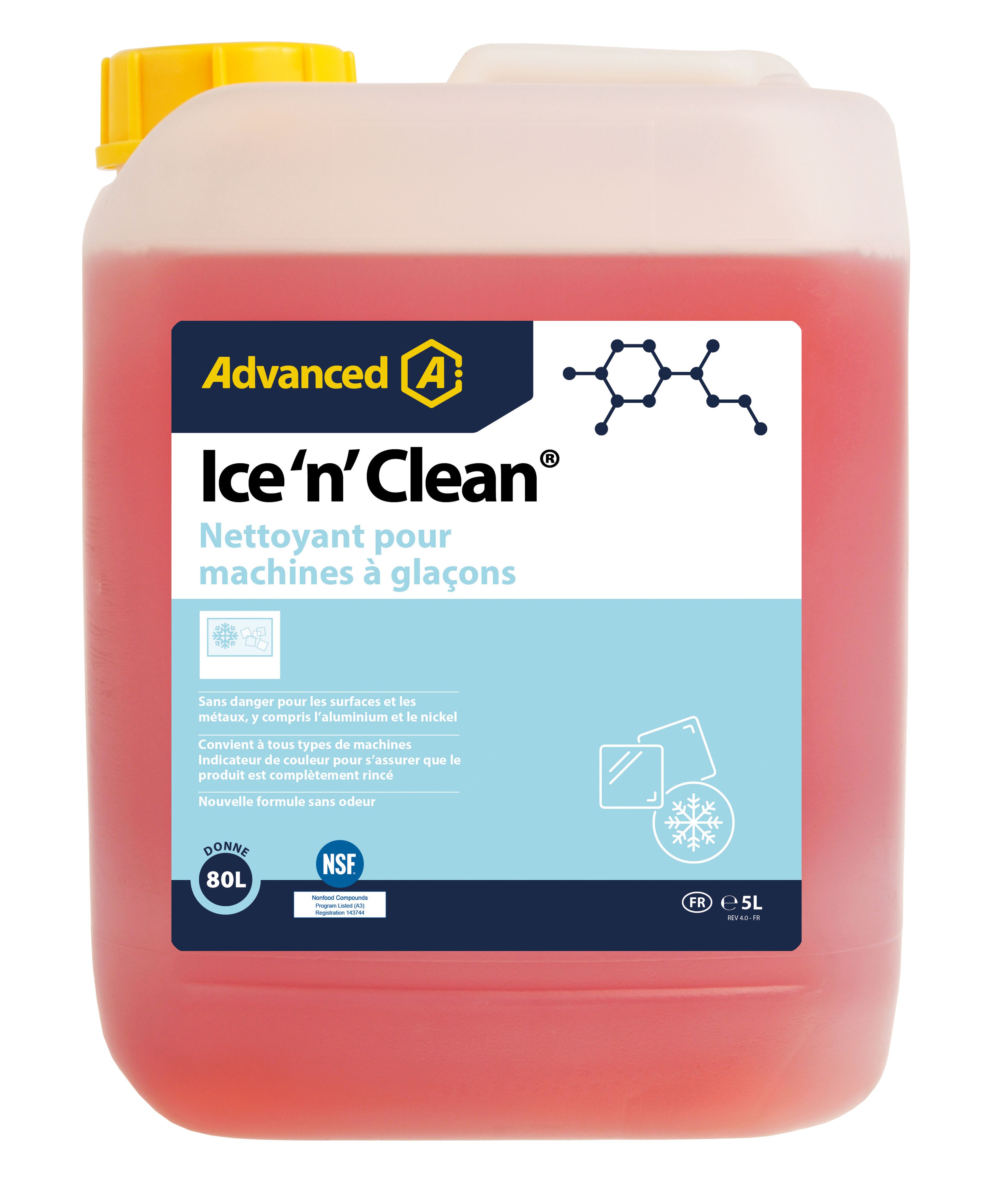 Aspen Pump - Ice'n'clean nettoyant, désinfectant et détartrant pour machines à glaçons