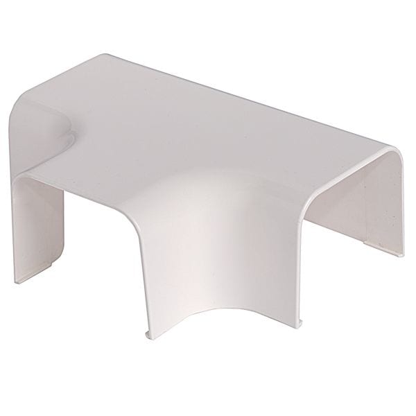 Aspen Pump - Raccord en T 110x75mm blanc de sécurité RAL9003 pour goulotte EUROSPLIT