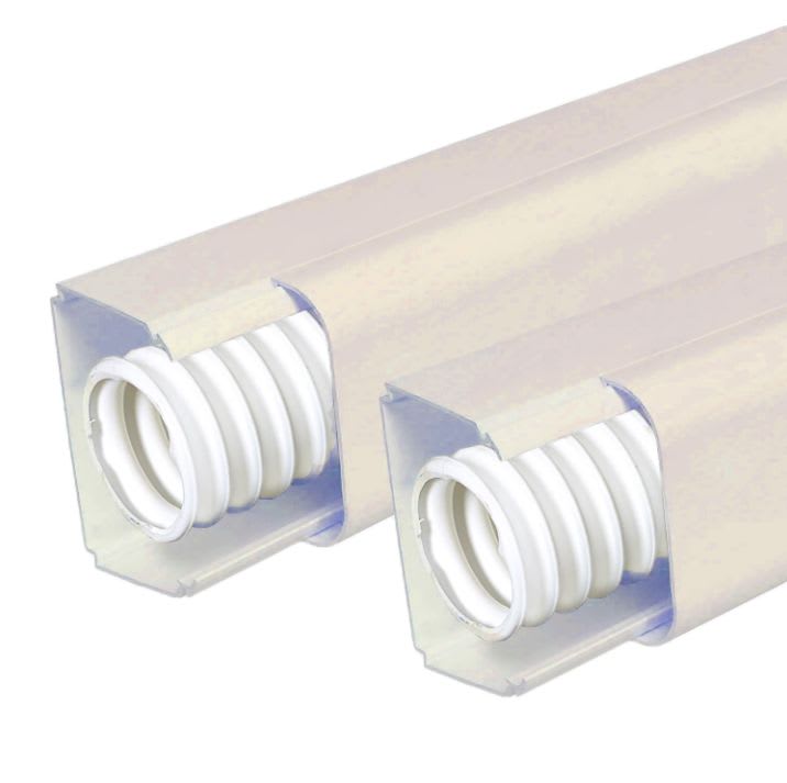 Aspen Pump - GOULOTTE ÉVACUATION CONDENSATS OU PASSAGE CABLE ELECTRIQUE 25X25 IVOIRE  RAL1015