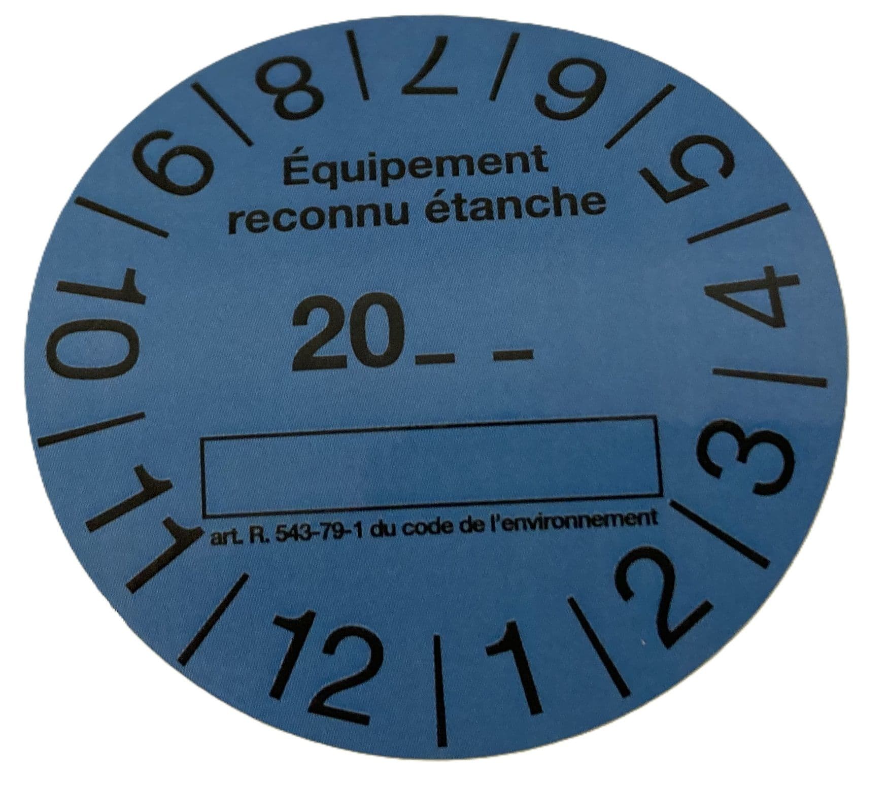 Aspen Pump - Rouleau de 50 étiquettes bleue de conformité "étanche"