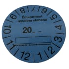 Aspen Pump - Rouleau de 50 étiquettes bleue de conformité "étanche"