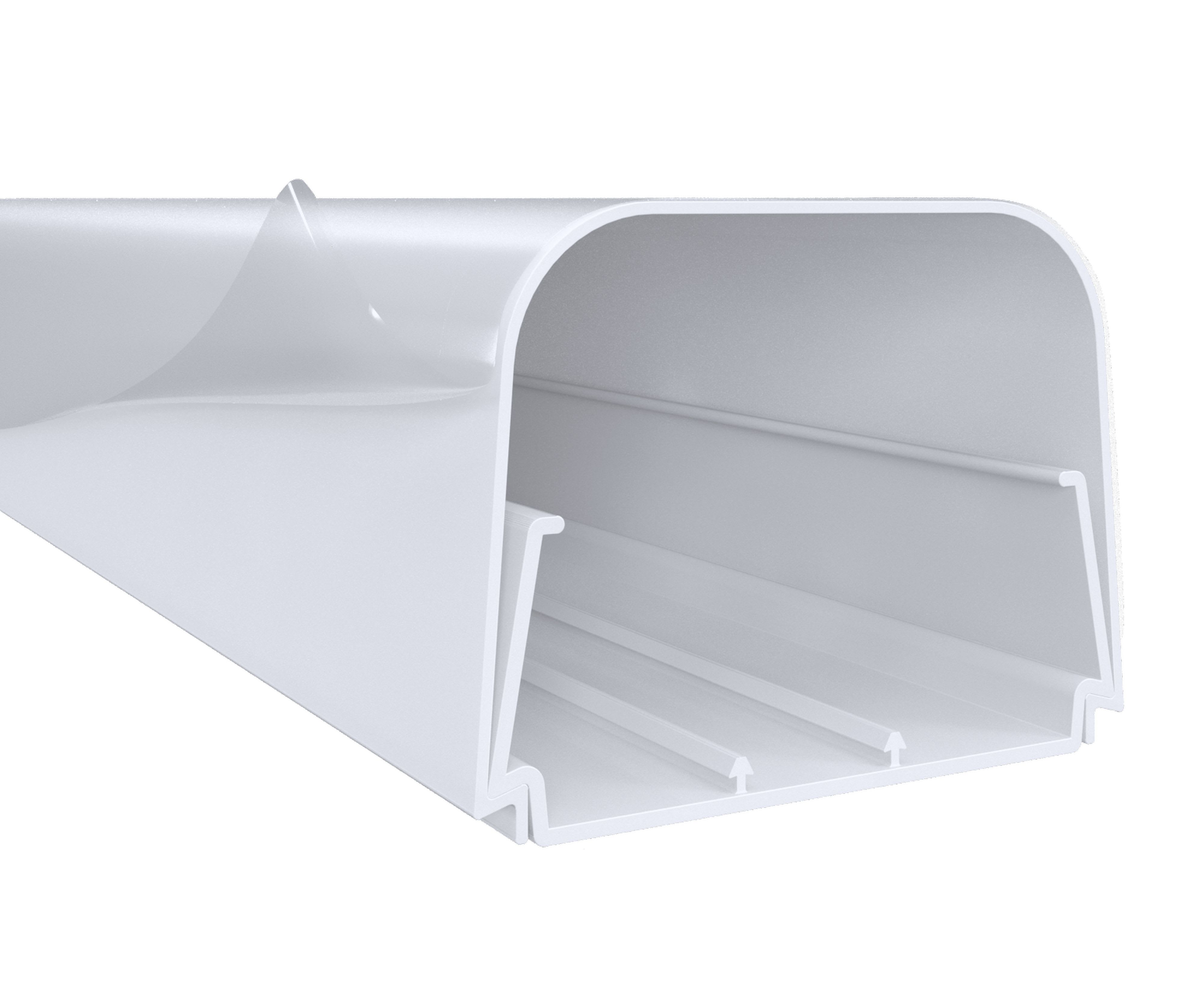 Aspen Pump - EUROSPLIT goulotte 70x55mm RAL9010 2m +Film blanc pur