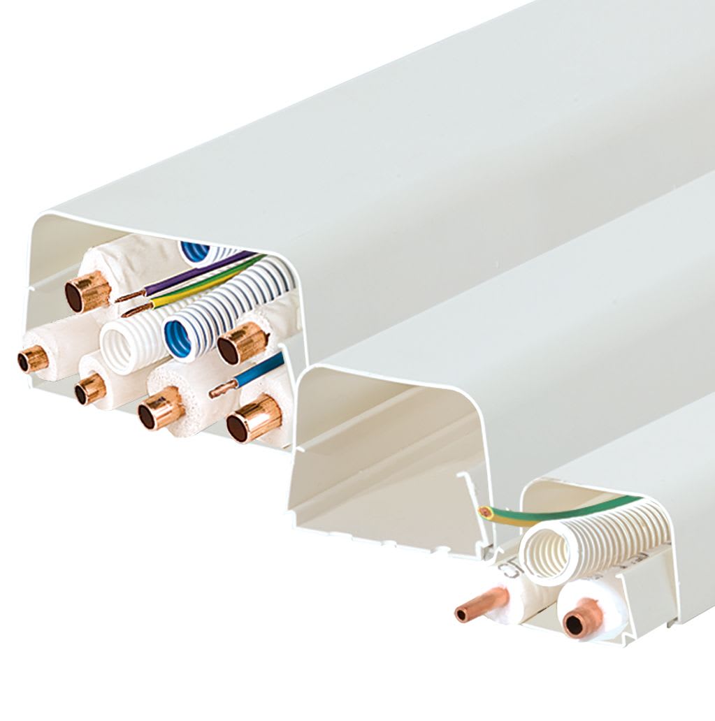 Aspen Pump - Goulotte EUROSPLIT 110x75MM RAL9010 + FILM 2m blanc pur