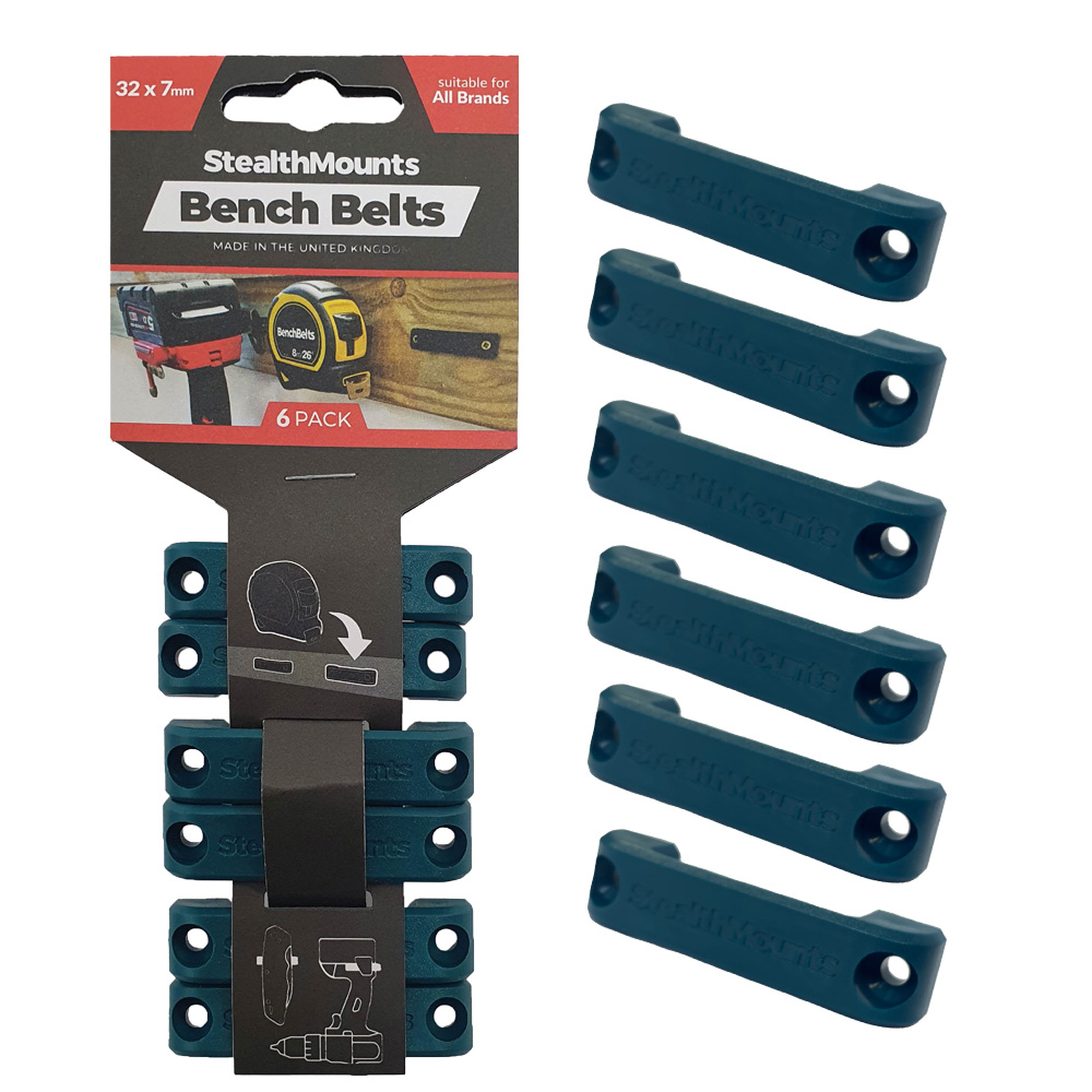 Aspen Pump - Ceinture banc Bleu (pk 6)