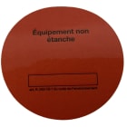 Aspen Pump - Rouleau de 50 étiquettes de conformité rouge "non étanche"