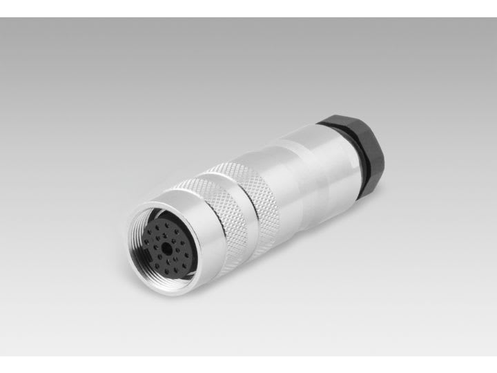 Baumer - Round fem connector 19 strand cable