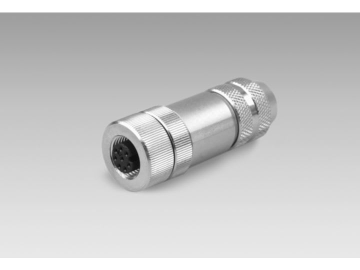 Baumer - Round fem connector 8 strand cable