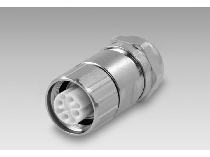 Baumer - Round fem connector 8 strand cable