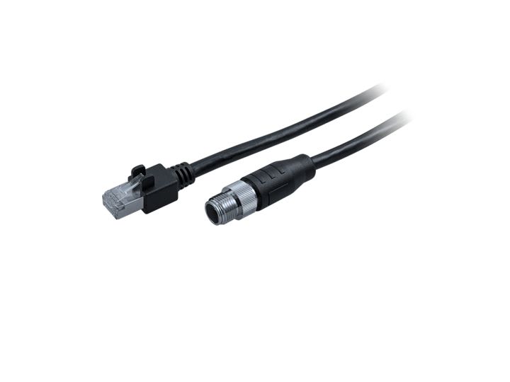 Baumer - Cable GigE M12X/RJ45, 2.0m, STP, flex