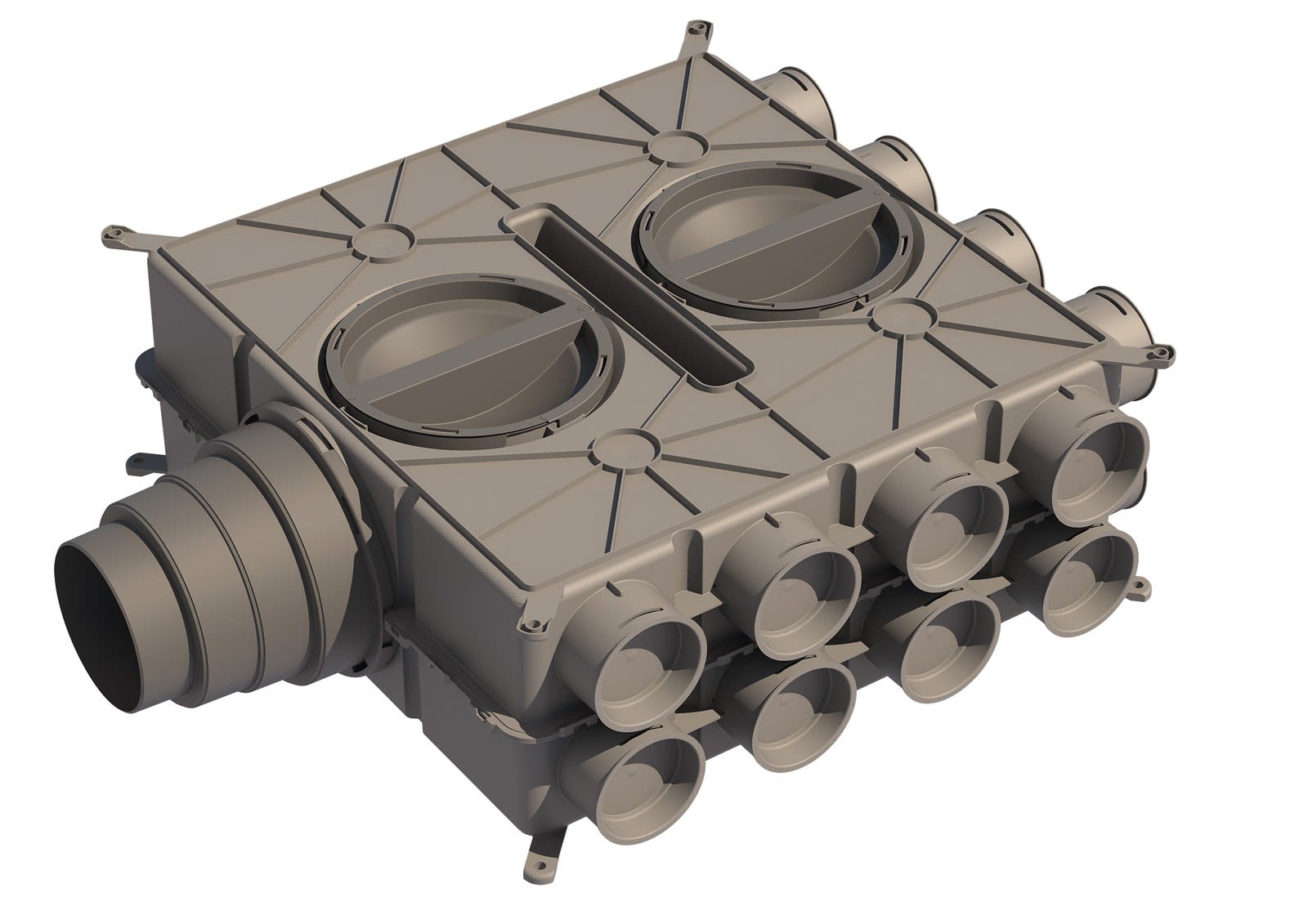 Atlantic Clim & Ventil - Cdp 16x75 - caisson de distribtion 16 piquages pour reseaux clip & go