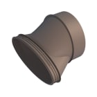 Atlantic Clim & Ventil - Xac 125 - adapteur oval 125 mm pour cdp 6x75 reseaux clip & go