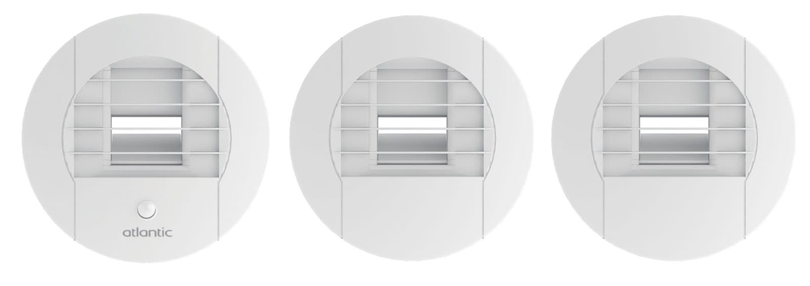 Atlantic Clim & Ventil - Pack 3 bouches manuelles hygro b t3/7 manchons griffes