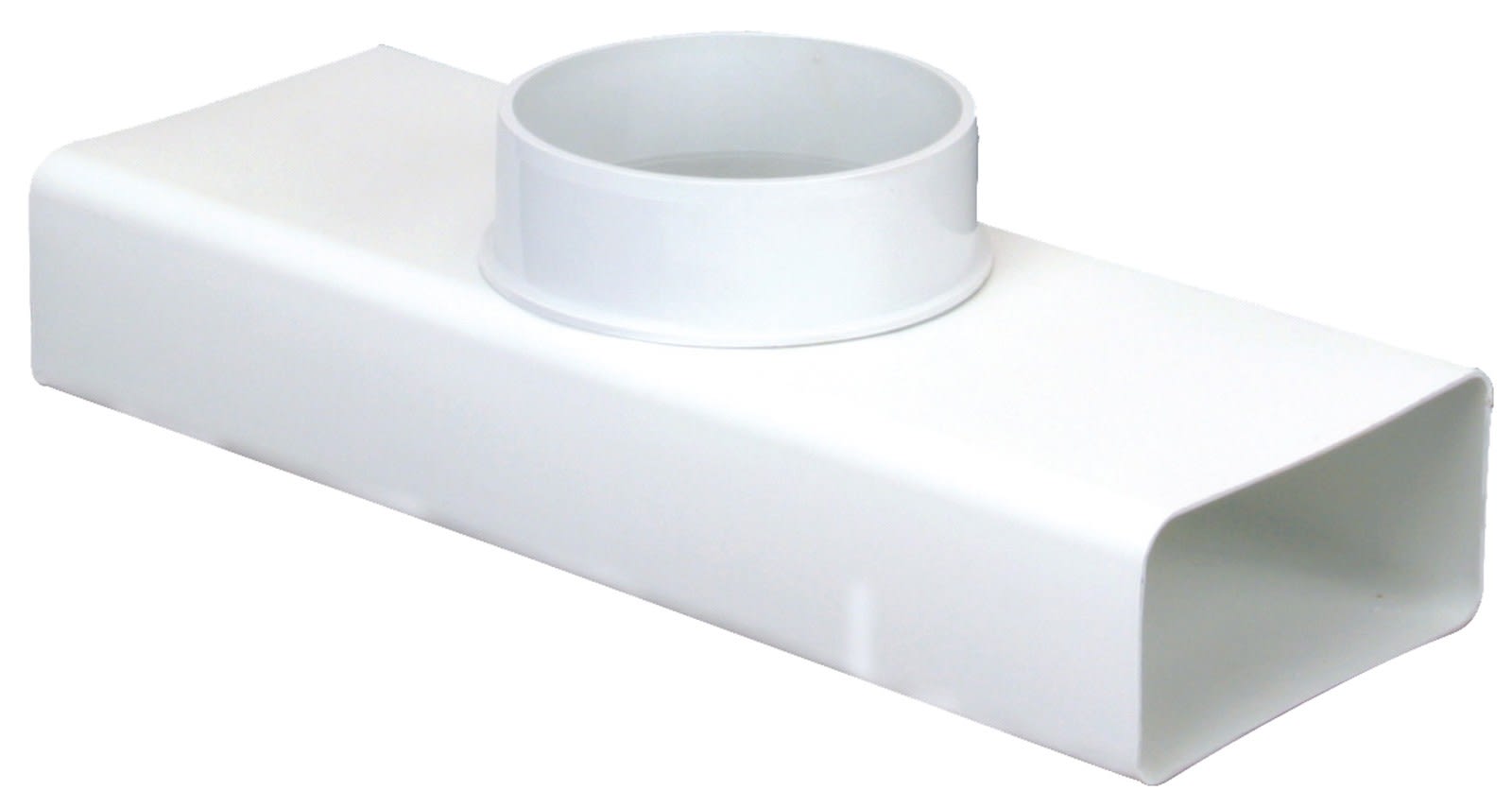 Atlantic Clim & Ventil - Te 55x110x100 - te 90° plastique rigide section 55x110 avec diamètre 100