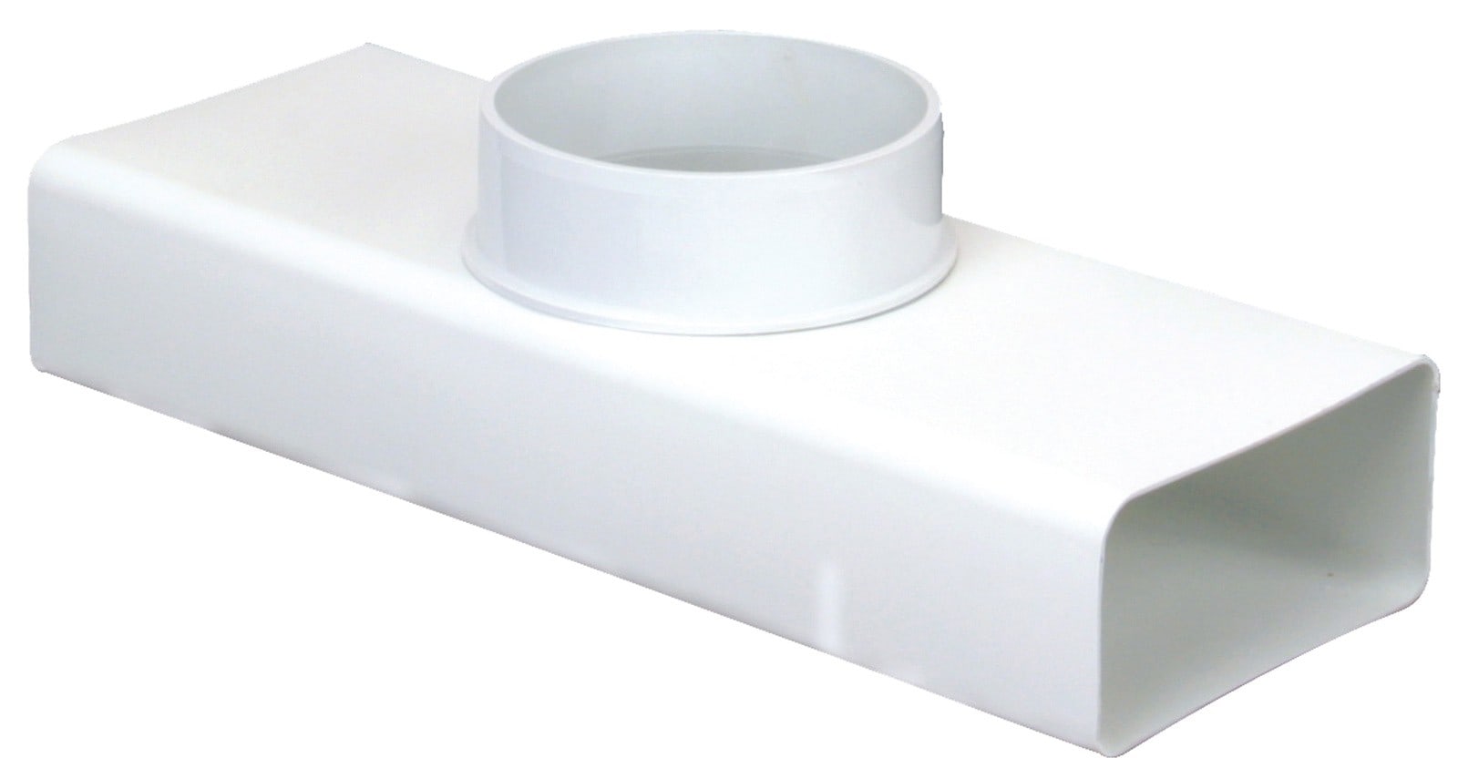 Atlantic Clim & Ventil - Te 55x110x100 - te 90° plastique rigide section 55x110 avec diamètre 100