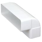 Atlantic Clim & Ventil - Ch 55 x 220 - coude horizontal 90° rectangulaire plastique rigide section 55x220