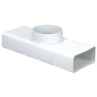 Atlantic Clim & Ventil - Te 55x220x125 - te 90° plastique rigide section 55x220 avec diamètre 125